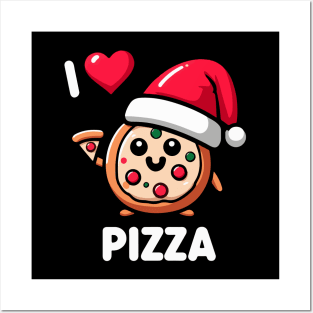 Christmas I LOVE PIZZA Posters and Art